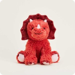 Cuddly Red Triceratops Plush Toy